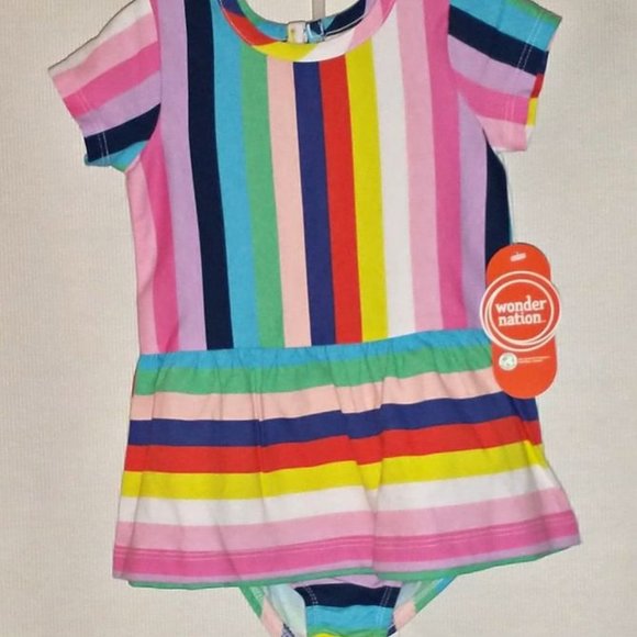 wonder nation Other - WONDER NATION baby girl 2 piece striped dress  size 3-6 months  K-015
